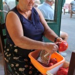 making tomato sauce